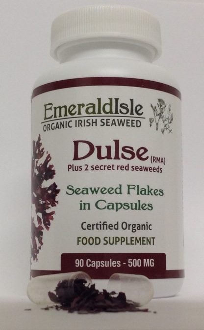 Organic certified Dulse and two red seaweeds in capsules